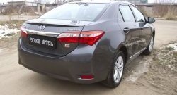 1 129 р. Защитная накладка на задний бампер RA Toyota Corolla E180 рестайлинг (2016-2019)  с доставкой в г. Тольятти. Увеличить фотографию 2