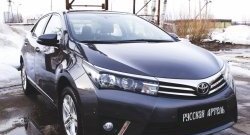 1 169 р. Реснички на фары RA Toyota Corolla E180 дорестайлинг (2013-2016) (Неокрашенные)  с доставкой в г. Тольятти. Увеличить фотографию 2