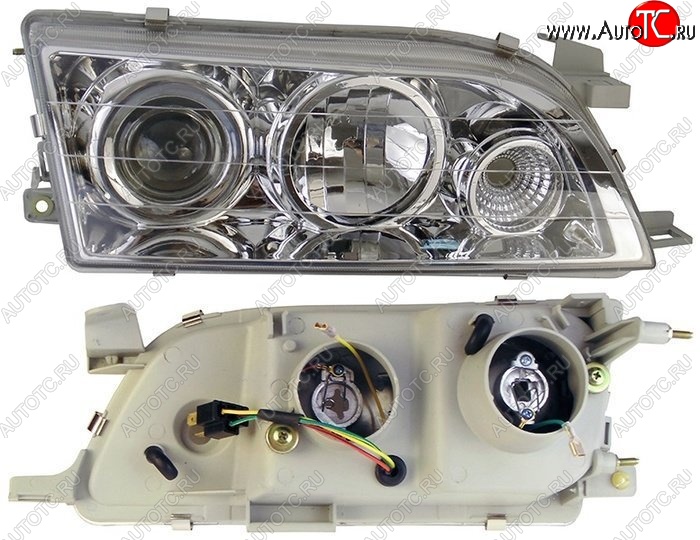 2 999 р. Правая фара SAT (диод/линза) Toyota Corolla E100 универсал (1991-2002)  с доставкой в г. Тольятти