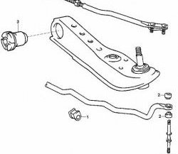 329 р. Полиуретановая втулка стойки стабилизатора передней подвески Точка Опоры Toyota Crown S150 седан дорестайлинг (1995-1997)  с доставкой в г. Тольятти. Увеличить фотографию 2