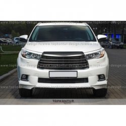 2 199 р. Реснички на фары TopKontur Design Toyota Highlander XU50 дорестайлинг (2013-2017) (Неокрашенные)  с доставкой в г. Тольятти. Увеличить фотографию 2