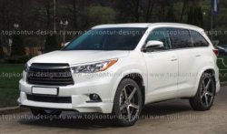 2 199 р. Реснички на фары TopKontur Design Toyota Highlander XU50 дорестайлинг (2013-2017) (Неокрашенные)  с доставкой в г. Тольятти. Увеличить фотографию 3