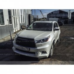 2 199 р. Реснички на фары TopKontur Design Toyota Highlander XU50 дорестайлинг (2013-2017) (Неокрашенные)  с доставкой в г. Тольятти. Увеличить фотографию 5