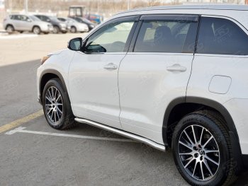 23 399 р. Защита порогов SLITKOFF из круглой трубы диаметром 63 мм SLITKOFF v3 Toyota Highlander XU50 дорестайлинг (2013-2017)  с доставкой в г. Тольятти. Увеличить фотографию 3