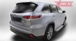 9 089 р. Пороги из алюминиевого профиля Souz-96 Toyota Highlander XU50 дорестайлинг (2013-2017)  с доставкой в г. Тольятти. Увеличить фотографию 2