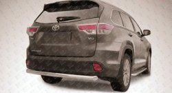 Защита заднего бампера из трубы диаметром 76 мм Slitkoff Toyota Highlander XU50 дорестайлинг (2013-2017)