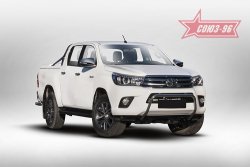 13 589 р. Защита переднего бампера под ПТФ Souz-96 (d42) Toyota Hilux AN120 дорестайлинг (2016-2020)  с доставкой в г. Тольятти. Увеличить фотографию 2