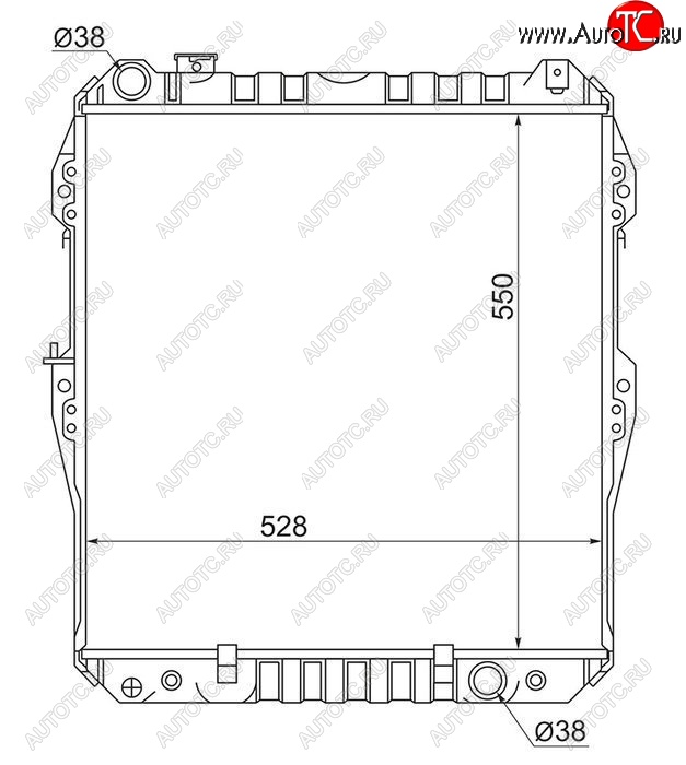 28 999 р. Радиатор двигателя SAT Toyota Hilux Surf N120,N130 5 дв. дорестайлинг (1989-1991)  с доставкой в г. Тольятти