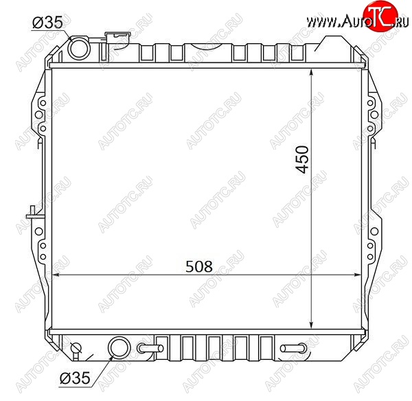 12 699 р. Радиатор двигателя SAT Toyota Hilux Surf N120,N130 5 дв. дорестайлинг (1989-1991)  с доставкой в г. Тольятти