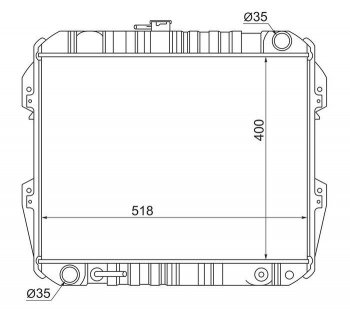 Радиатор двигателя SAT Toyota Hilux Surf N120,N130 5 дв. дорестайлинг (1989-1991)