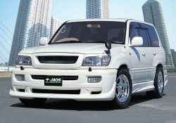 18 749 р. Накладка на передний бампер JAOS Toyota Land Cruiser 100 дорестайлинг (1998-2002) (Неокрашенная)  с доставкой в г. Тольятти. Увеличить фотографию 2