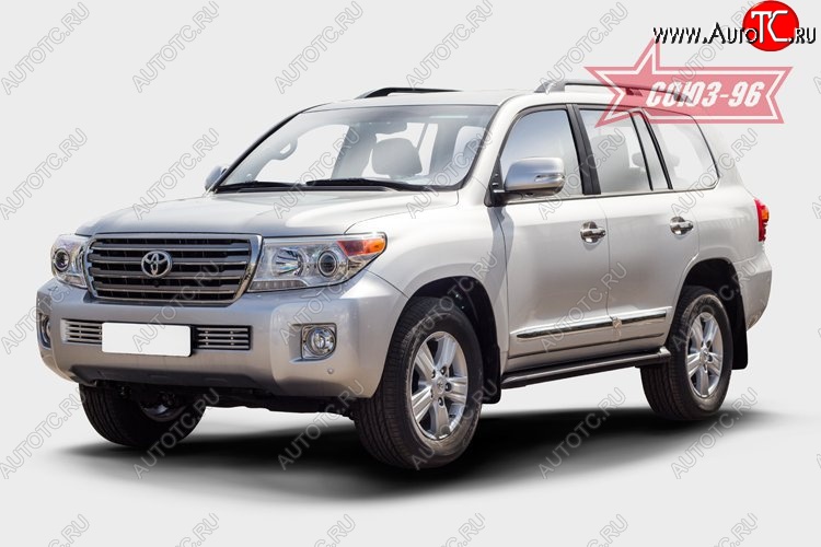 9 499 р. Декоративный элемент воздухозаборника Souz-96 (d16) Toyota Land Cruiser 200 1-ый рестайлинг (2012-2015)  с доставкой в г. Тольятти