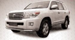 Одинарная защита переднего бампера из трубы диаметром 76 мм Slitkoff Toyota Land Cruiser 200 1-ый рестайлинг (2012-2015)