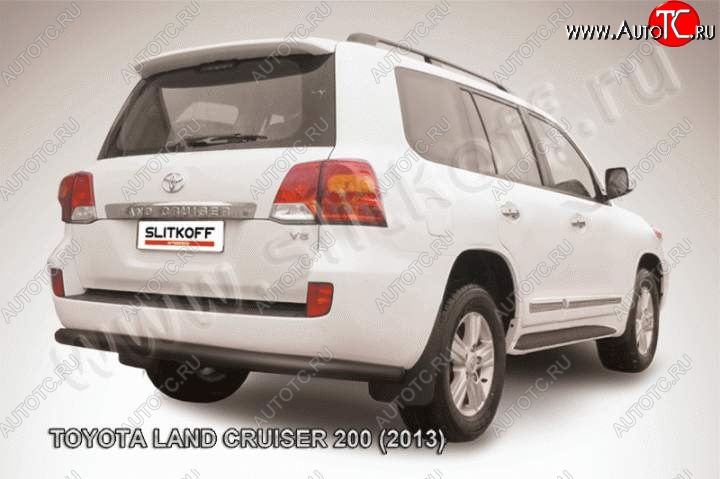 12 949 р. Защита задняя Slitkoff Toyota Land Cruiser 200 1-ый рестайлинг (2012-2015) (Цвет: серебристый)  с доставкой в г. Тольятти