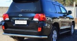 Одинарная защита заднего бампера из трубы диаметром 76 мм SLITKOFF Toyota Land Cruiser 200 1-ый рестайлинг (2012-2015)