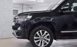 26 499 р. Защита переднего бампера (Ø63 мм с надписью, нержавейка) SLITKOFF Toyota Land Cruiser 200 2-ой рестайлинг (2015-2021)  с доставкой в г. Тольятти. Увеличить фотографию 4