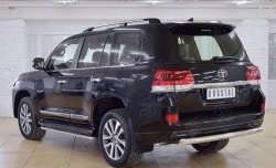 17 899 р. Защита заднего бампера (Ø76 мм дуга, нержавейка) SLITKOFF Toyota Land Cruiser 200 2-ой рестайлинг (2015-2021)  с доставкой в г. Тольятти. Увеличить фотографию 3