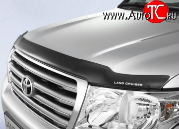 3 169 р. Дефлектор капота NovLine (с логотипом) Toyota Land Cruiser 200 дорестайлинг (2007-2012)  с доставкой в г. Тольятти