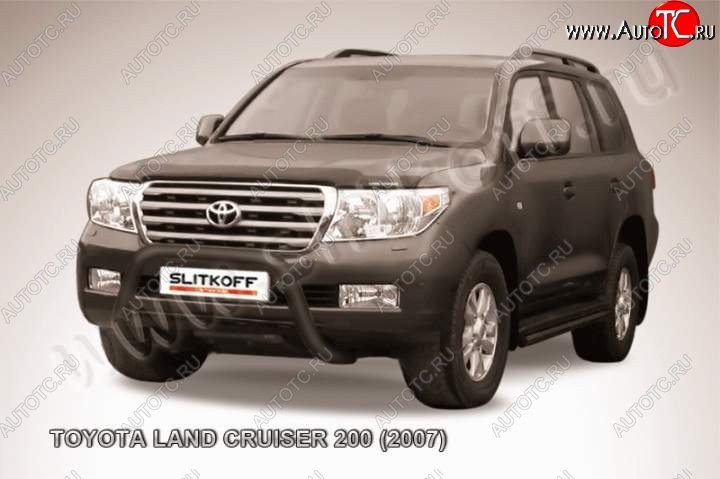 22 999 р. Кенгурятник d76 низкий мини Toyota Land Cruiser 200 дорестайлинг (2007-2012) (Цвет: серебристый)  с доставкой в г. Тольятти