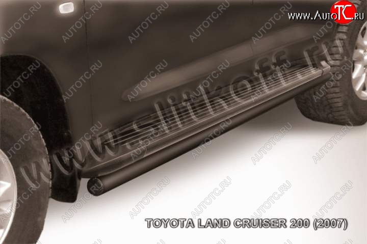 13 349 р. Защита штатного порога d57 Toyota Land Cruiser 200 дорестайлинг (2007-2012) (Цвет: серебристый)  с доставкой в г. Тольятти