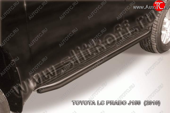 10 399 р. Защита штатного порога d42 Slitkoff Toyota Land Cruiser Prado J150 дорестайлинг (2009-2013) (Цвет: серебристый)  с доставкой в г. Тольятти