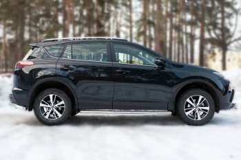 38 849 р. Широкая защита порогов с трубой диаметром 42 мм SLITKOFF v3 Toyota RAV4 XA40 5 дв. рестайлинг (2015-2019)  с доставкой в г. Тольятти. Увеличить фотографию 2