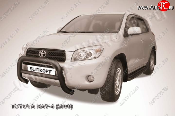 18 399 р. Кенгурятник d76 низкий Toyota RAV4 XA305 5 дв. дорестайлинг (2005-2009) (Цвет: серебристый)  с доставкой в г. Тольятти