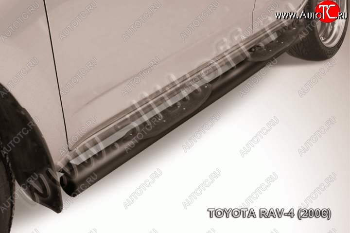 10 999 р. Защита порогов Slitkoff Toyota RAV4 XA305 5 дв. дорестайлинг (2005-2009) (Цвет: серебристый)  с доставкой в г. Тольятти