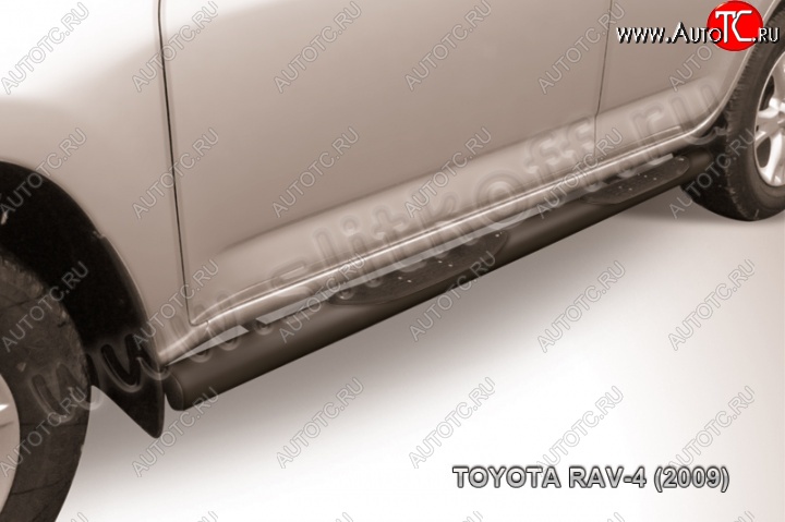 10 999 р. Защита порогов Slitkoff Toyota RAV4 XA30 5 дв. 1-ый рестайлинг (2008-2010) (Цвет: серебристый)  с доставкой в г. Тольятти