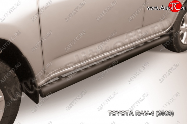 9 549 р. Защита порогов Slitkoff Toyota RAV4 XA30 5 дв. 1-ый рестайлинг (2008-2010) (Цвет: серебристый)  с доставкой в г. Тольятти