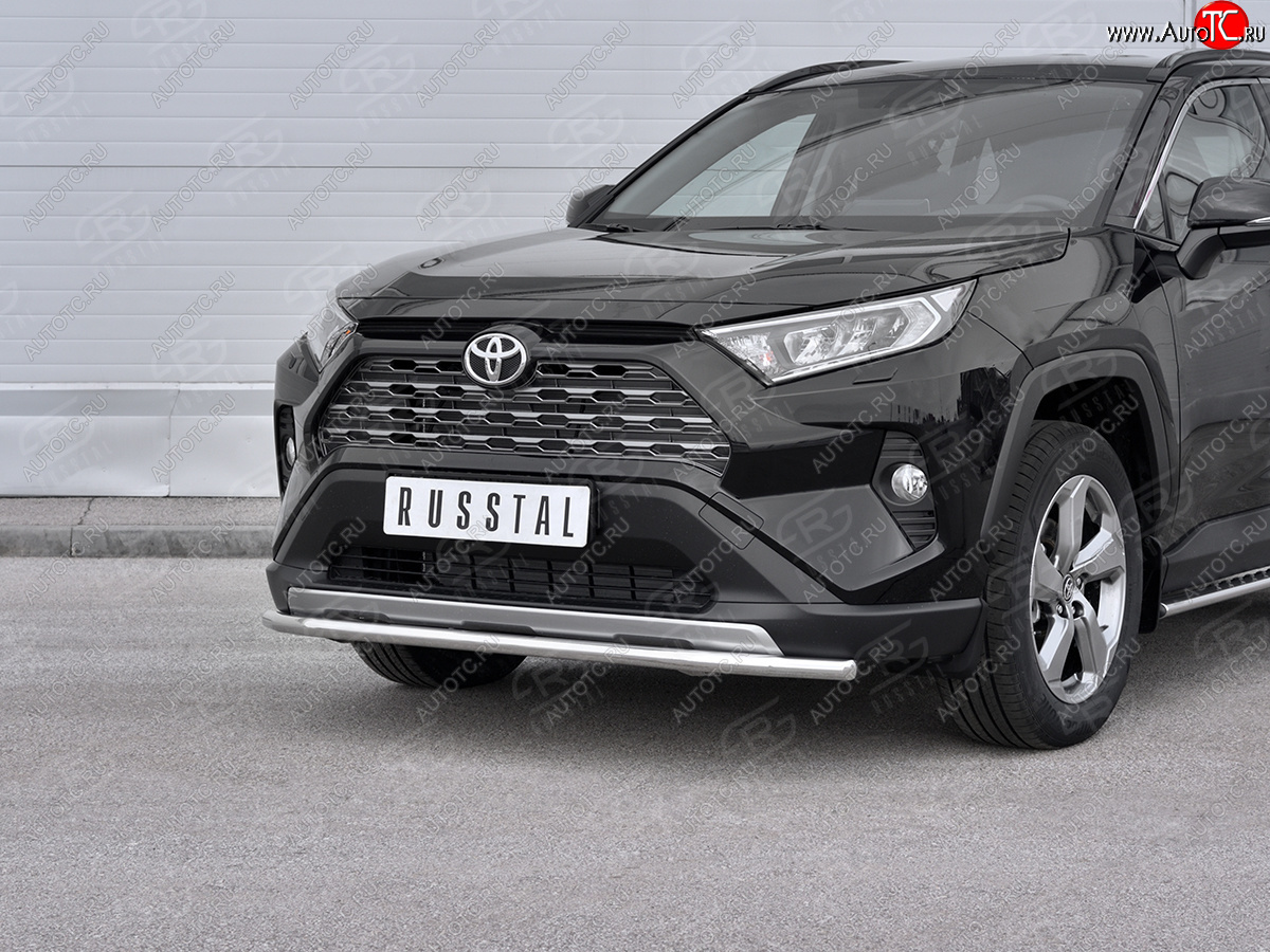 15 349 р. Защита переднего бампера (Ø42 мм, нержавейка) SLITKOFF  Toyota RAV4  XA50 (2018-2025) 5 дв. дорестайлинг  с доставкой в г. Тольятти