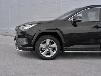 15 349 р. Защита переднего бампера (Ø42 мм, нержавейка) SLITKOFF  Toyota RAV4  XA50 (2018-2025) 5 дв. дорестайлинг  с доставкой в г. Тольятти. Увеличить фотографию 4