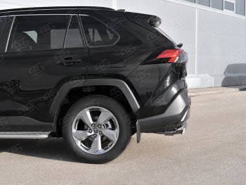 15 999 р. Защита заднего бампера (Ø75х42 мм, нержавейка) Russtal Toyota RAV4 XA50 5 дв. дорестайлинг (2018-2025)  с доставкой в г. Тольятти. Увеличить фотографию 4