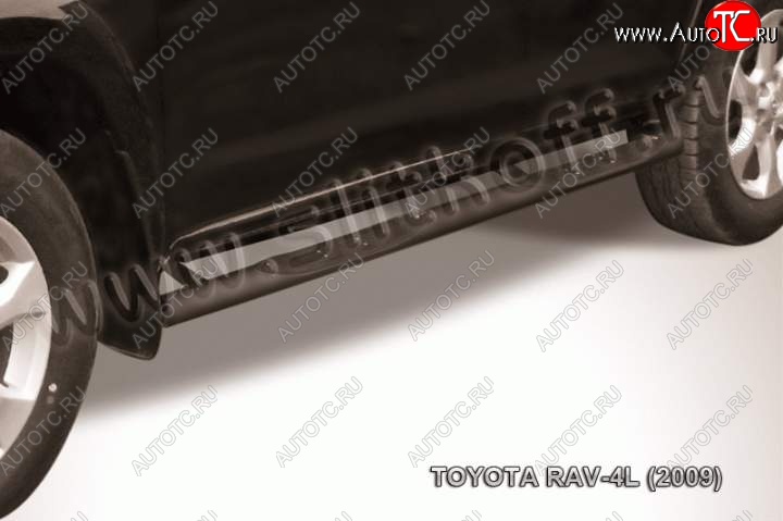 12 349 р. Защита порогов Slitkoff Toyota RAV4 XA30 5 дв. удлиненный 2-ой рестайлинг (2010-2013) (Цвет: серебристый)  с доставкой в г. Тольятти