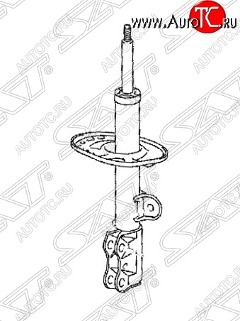 4 099 р. Левый амортизатор передний SAT Toyota RAV4 XA30 5 дв. удлиненный дорестайлинг (2003-2008)  с доставкой в г. Тольятти