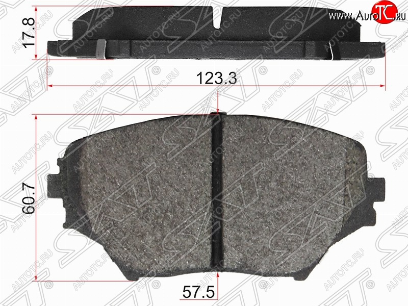 1 459 р. Колодки тормозные (передние) SAT Toyota RAV4 CA20 3 дв. дорестайлинг (2000-2003)  с доставкой в г. Тольятти