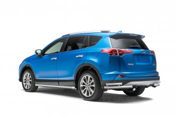 25 999 р. Защита порогов из трубы Ø63 Petroil Tuning Toyota RAV4 XA40 5 дв. рестайлинг (2015-2019) (Нержавеющая полированная сталь)  с доставкой в г. Тольятти. Увеличить фотографию 2