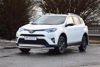 25 999 р. Защита порогов из трубы Ø63 Petroil Tuning Toyota RAV4 XA40 5 дв. рестайлинг (2015-2019) (Нержавеющая полированная сталь)  с доставкой в г. Тольятти. Увеличить фотографию 4