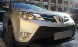 1 469 р. Сетка верхнего воздухозаборника переднего бампера Russtal  Toyota RAV4  XA40 (2012-2015) 5 дв. дорестайлинг (черная)  с доставкой в г. Тольятти. Увеличить фотографию 2