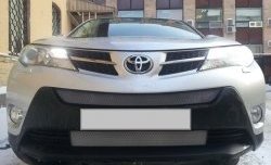 1 539 р. Сетка верхнего воздухозаборника переднего бампера Russtal  Toyota RAV4  XA40 (2012-2015) 5 дв. дорестайлинг (хром)  с доставкой в г. Тольятти. Увеличить фотографию 2