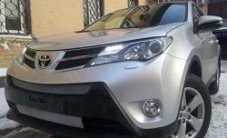 1 539 р. Сетка верхнего воздухозаборника переднего бампера Russtal  Toyota RAV4  XA40 (2012-2015) 5 дв. дорестайлинг (хром)  с доставкой в г. Тольятти. Увеличить фотографию 3