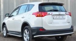 14 999 р. Одинарная защита заднего бампера из трубы диаметром 63 мм SLITKOFF  Toyota RAV4  XA40 (2012-2015) 5 дв. дорестайлинг  с доставкой в г. Тольятти. Увеличить фотографию 2