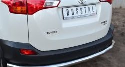 14 999 р. Одинарная защита заднего бампера из трубы диаметром 63 мм SLITKOFF  Toyota RAV4  XA40 (2012-2015) 5 дв. дорестайлинг  с доставкой в г. Тольятти. Увеличить фотографию 3