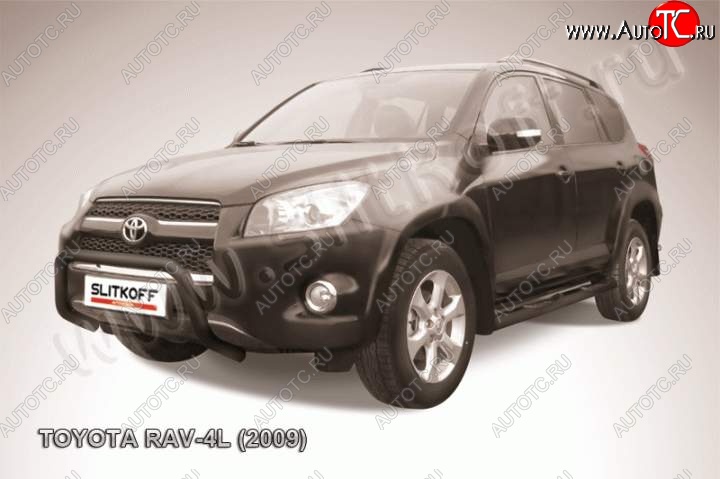 15 399 р. Кенгурятник d57 низкий Toyota RAV4 XA30 5 дв. удлиненный 1-ый рестайлинг (2009-2010) (Цвет: серебристый)  с доставкой в г. Тольятти