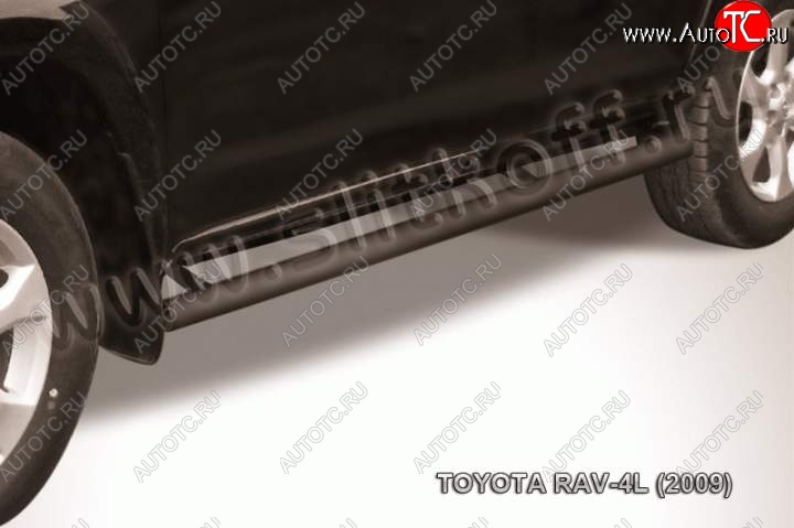 10 749 р. Защита порогов Slitkoff Toyota RAV4 XA30 5 дв. удлиненный 1-ый рестайлинг (2009-2010) (Цвет: серебристый)  с доставкой в г. Тольятти