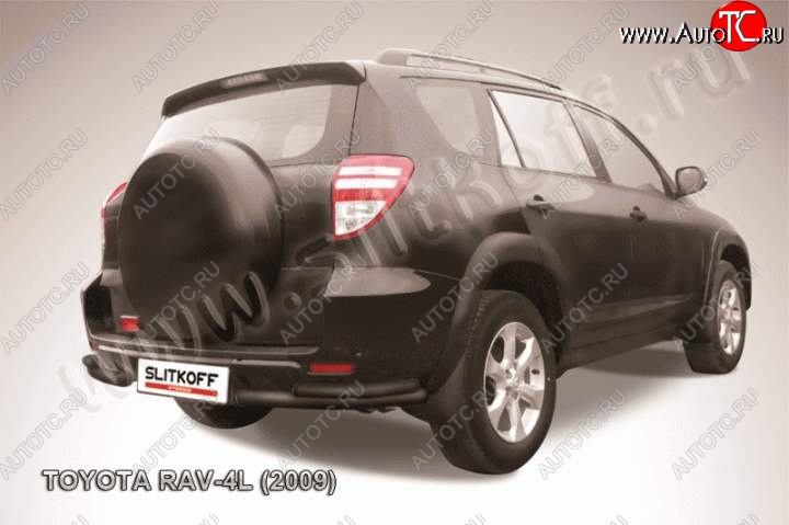 6 449 р. Уголки d57+d42 двойные Toyota RAV4 XA30 5 дв. удлиненный 1-ый рестайлинг (2009-2010) (Цвет: серебристый)  с доставкой в г. Тольятти