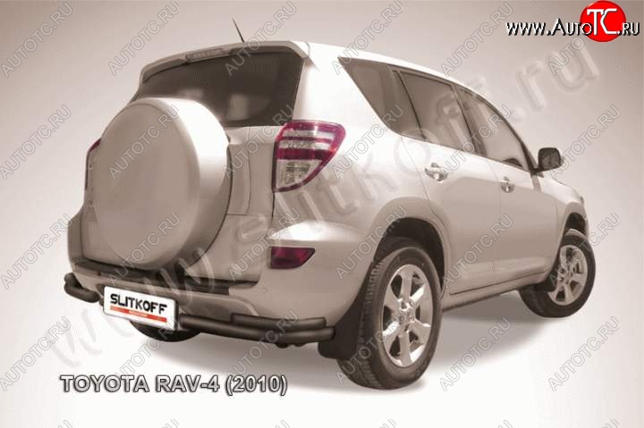 5 499 р. Уголки d57+d42 двойные Toyota RAV4 XA30 5 дв. 2-ой рестайлинг (2010-2013) (Цвет: серебристый)  с доставкой в г. Тольятти