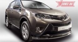 12 644 р. Защита переднего бампера одинарная Souz-96 (d60)  Toyota RAV4  XA40 (2012-2015) 5 дв. дорестайлинг  с доставкой в г. Тольятти. Увеличить фотографию 1