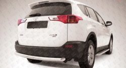 Защита заднего бампера из трубы диаметром 76 мм Slitkoff Toyota (Тойота) RAV4 (рав)  XA40 (2012-2015) XA40 5 дв. дорестайлинг