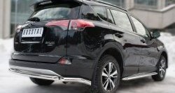 14 999 р. Защита заднего бампера (Ø63 мм уголки, нержавейка) SLITKOFF Toyota RAV4 XA40 5 дв. рестайлинг (2015-2019)  с доставкой в г. Тольятти. Увеличить фотографию 4